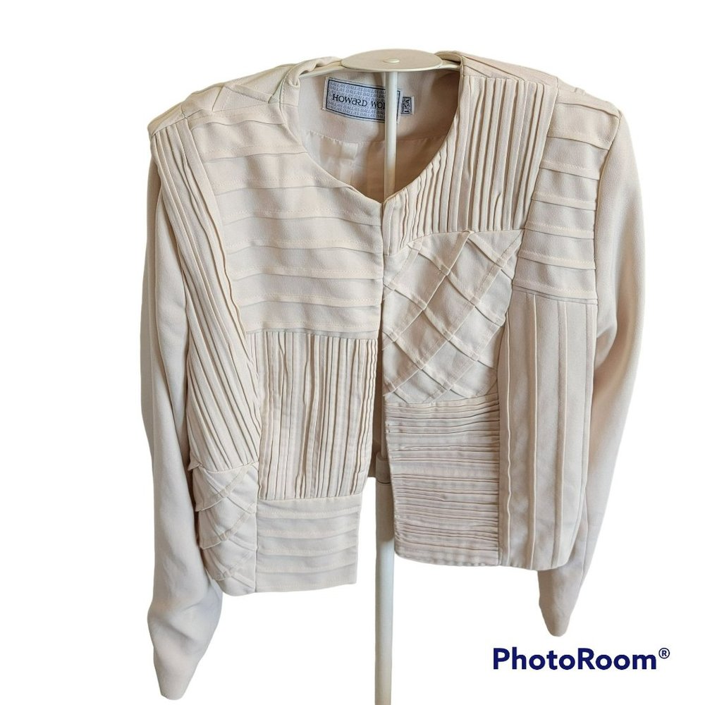 Howard Wolf of Dallas Women's VTG Medium Ivory Jacket EUC